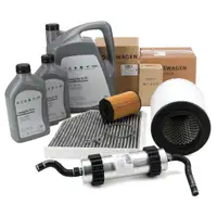 ORIGINAL AUDI filter set, 4 pieces + 7L 0W30 engine oil A8 (4H D4) 3.0 TDI quattro 204-262 hp
