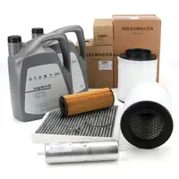 ORIGINAL AUDI filter set, 4 pieces + 10L 0W30 engine oil A8 (4H D4) 4.2 TDI quattro 351 hp