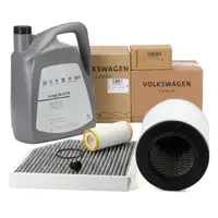 ORIGINAL AUDI filter set + 5L 0W30 engine oil A8 (4H D4) 2.0 TFSI quattro 252 hp 2016-2018