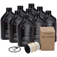 9L ORIGINAL AUDI 0W-30 Motor&ouml;l + &Ouml;lfilter S6 RS6 C7 S7 RS7 4G A8 S8 4H 4.0 TFSI