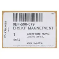 ORIGINAL Audi Rep.-Satz Magnetventil Hinterachsgetriebe A4 B8 B9 A6 C7 C8 C9 Q5 0BF598079