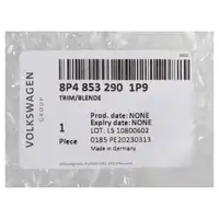 ORIGINAL AUDI Schutzleiste Zierleiste B-Säule SCHWARZ A3 8P1 5-Türer rechts 8P48532901P9