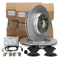ORIGINAL BMW Bremsscheiben + Bremsbel&auml;ge + Sensor 5er F11 Touring 520d 525d 530d hinten