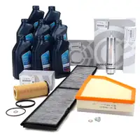 ORIGINAL BMW filter set, 4 pieces + 8L 5W30 engine oil, 3 Series E90-93 325d 330d M57 N57 until 02/2010
