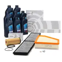 ORIGINAL BMW filter set, 3 pieces + 8L 5W30 engine oil E90 E91 E92 E93 325d 330d 204-245 hp N57
