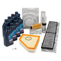 ORIGINAL BMW Filterset 4-tlg + 8L 5W30 Motor&ouml;l E90 E91 E92 330d 335d M57 N57 ab 02.2010