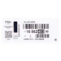 ORIGINAL Peugeot textile mats Floor mats Car mats Set of 4 2008 2 1691352880