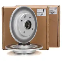 ORIGINAL PSA brake discs + wheel bearing set C3 III 208 I 2008 I rear 1623835180