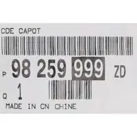 ORIGINAL Citroen Peugeot Opel handle hood release C4 Mokka 2008 2 98259999ZD