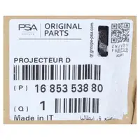 ORIGINAL Peugeot HALOGEN Scheinwerfer 2008 CU rechts 9825313680