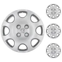 ORIGINAL Peugeot Radkappen Radblenden Satz OCEANNE SILBER 15 Zoll (4 St&uuml;ck)