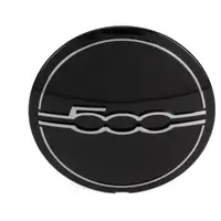 4x ORIGINAL Fiat Nabendeckel Felgendeckel 15 Zoll Schwarz 500e / Cabrio 735747347