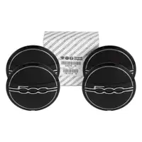 4x ORIGINAL Fiat Nabendeckel Felgendeckel 15 Zoll Schwarz 500e / Cabrio 735747347