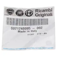 ORIGINAL Fiat gasket Rubber gasket Intake hose Air filter housing 1.2 1.4 71748095