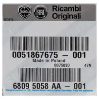 ORIGINAL Fiat HALOGEN headlight Panda 169 from model year 01.2009, front right 51867675
