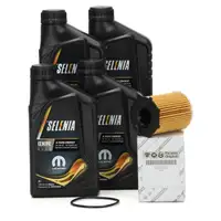 4L PETRONAS SELENIA Motor Oil K PURE ENERGY 5W40 + ORIGINAL Fiat Oil Filter 55224598