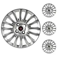4x ORIGINAL Fiat hubcap wheel cover SILVER 15 inch 735481016 GRANDE PUNTO (199_)
