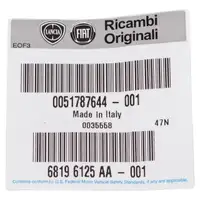 1x ORIGINAL Fiat hubcap wheel cover 14 inches silver 500 312 from model year 2007 51787644