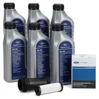 ORIGINAL Ford Getriebeölfilter Powershift 6CDT-450 1589089 + 6x 1L Getriebeöl BO-DC
