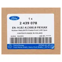 ORIGINAL Ford rubber mats, set of floor mats, FIESTA 8 MK8 from 07/2017, front 2439078