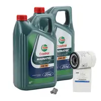 10L CASTROL MAGNATEC 0W-30 D + &Ouml;lfilter FORD Tourneo Custom / Transit 2.0 EcoBlue