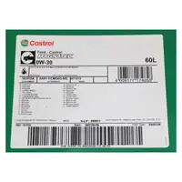 60L 60 Liter ORIGINAL Ford CASTROL MAGNATEC 0W20 Motor&ouml;l WSS-M2C954-A1 WSS-M2C950-A 161FDA