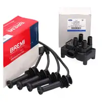 ORIGINAL Ford Z&uuml;ndspule + BREMI Kabelsatz Focus 2 C-Max DM2 Puma 1.4 1.6 / Ti bis 02.2005