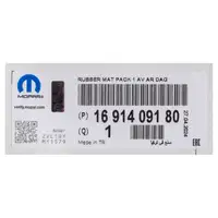 ORIGINAL Peugeot rubber mats, floor mat set, 2008 II, 4-PIECE, 1691409180