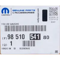 ORIGINAL Peugeot MOPAR LED Tagfahrleuchte 208 2 e-208 Facelift vorne links 9851054180