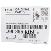 ORIGINAL PSA Peugeot trim strip, wheel arch, black, 3008, 2 rear left, 98365912XT