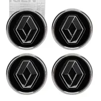 4x ORIGINAL Renault Nabendeckel Nabenkappe Radnabe Silverstone Schwarz Chrom 403152085R