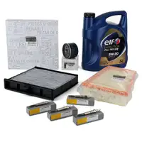 ORIGINAL Renault filter set + glow plug 7701069730 + 5L elf 5W-30 oil for GRAND