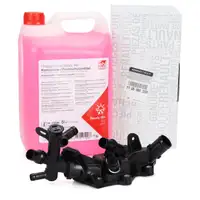 ORIGINAL Renault Thermostat + Gehäuse + 5L febi Kühlerfrostschutz Konzentrat 0.9/1.2 TCe