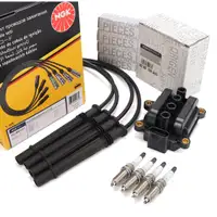 ORIGINAL Renault Zündspule + NGK Kabelsatz + 4x Zündkerze Clio 3 4 Twingo 1 2 1.2 16V