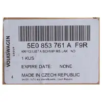 ORIGINAL Skoda Zierleiste Frontziergitter K&uuml;hlergrill Octavia 4 bis Mj 2017 5E0853761A F9R