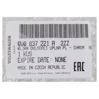 ORIGINAL Skoda Türgriff Blende Chromgriff innen Fabia 3 4 vorne links 6V0837221A 2ZZ