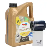 5L 5 liters TOTAL QUARTZ INEO FIRST 0W-30 + ORIGINAL PSA oil filter 1606267580