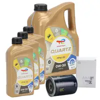8L ORIGINAL Mopar TOTAL QUARTZ FPW 02 0W-30 Motoer&ouml;l + PSA &Ouml;lfilter 1606267580