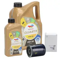 6L 6 liters TOTAL QUARTZ INEO FIRST 0W-30 + ORIGINAL PSA oil filter 1606267580