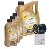 8L 8 Liter TOTAL QUARTZ INEO FIRST 0W-30 + ORIGINAL PSA Ölfilter 9808867880