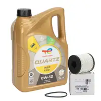 5L 5 Liter TOTAL QUARTZ INEO FIRST 0W-30 + ORIGINAL PSA Ölfilter 9818914980