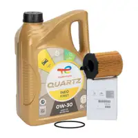 TOTAL QUARTZ INEO FIRST 0W-30 5 L + ORIGINAL Citroen Peugeot Ölfilter 1109.AY