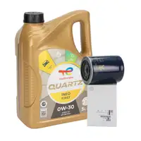 5L 5 Liter TOTAL QUARTZ INEO FIRST 0W-30 + ORIGINAL PSA Ölfilter 1606267580