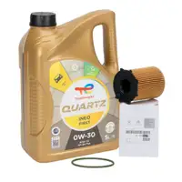 TOTAL QUARTZ INEO FIRST 0W-30 5 L + ORIGINAL Citroen Peugeot Ölfilter 1610693780