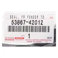 ORIGINAL Toyota Abdeckung Windabweiser Regenlauf Rav 4 3 links 53867-42012