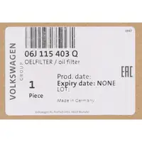 ORIGINAL Audi VW Seat Skoda Ölfilter Motorölfilter 1.8/2.0 TFSI TSI 06J115403Q