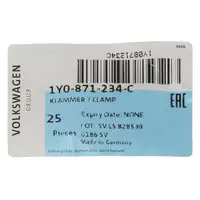 25x ORIGINAL VW Clip Klammer Zier-/Schutzleiste New Beetle Cabriolet PR-Nr 3FM 1Y0871234C