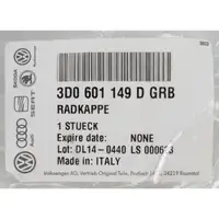 1x ORIGINAL VW Nabendeckel Felgendeckel Grau VW Phaeton 3D 3D0601149DGRB