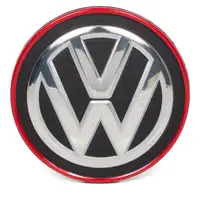 4x ORIGINAL VW Chrom Rot Nabenkappe Nabendeckel Alufelge Golf 7 MK7 T-Roc 5G0601171B LYC