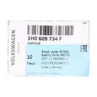 10x ORIGINAL VW F&uuml;hrung Halterung Bremsseil Bremszug Handbremsseil Handbremszug 1H0609734F